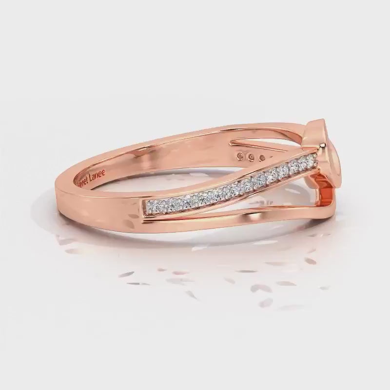 Tethered To Shine Silver Ring - Rose Gold Video