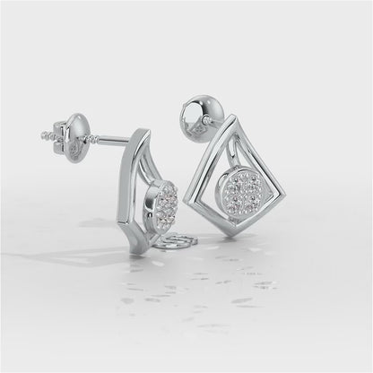 Shine Squad Silver Earrings - White Gold Video