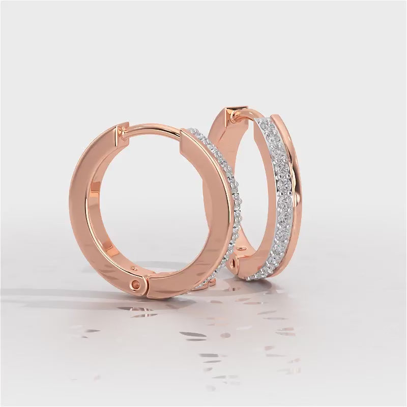 Simplicity Silver Bali Earrings - Rose Gold Video