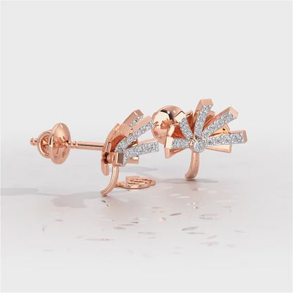 Harmonious Harmony Silver Stud Earrings - Rose Gold Video