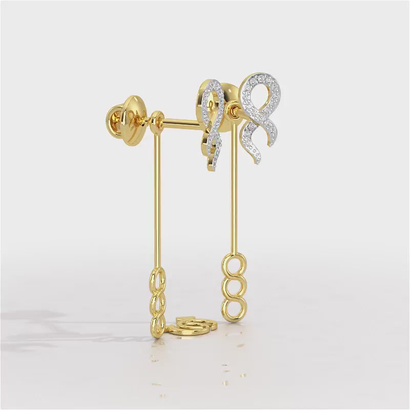 Timeless Tantalization Silver Drop Earrings - Yellow Gold Video