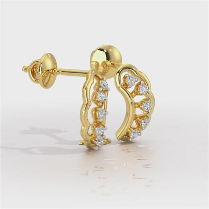 Regal Rapture Silver Stud Earrings - Yellow Gold Video
