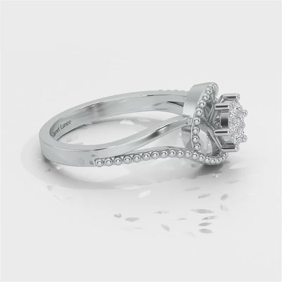 Prisma Silver Ring - White Gold Video