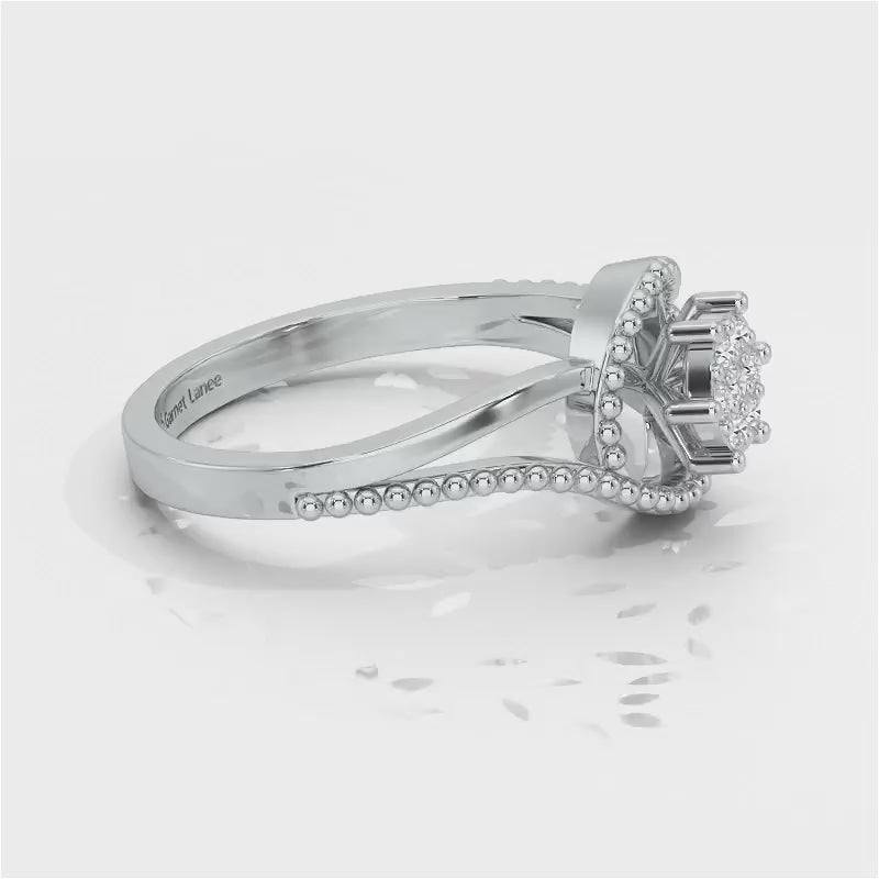 Prisma Silver Ring - White Gold Video