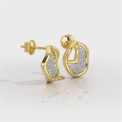 Luxe Luminesce Silver Earrings - Yellow Gold Video