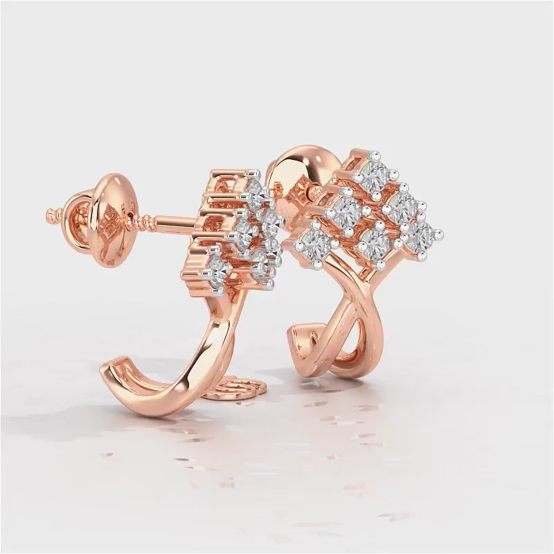 Sapling Silver Bali Earrings - Rose Gold Video