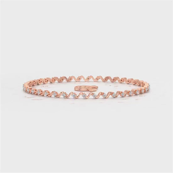 Starry Silver Bangles - Rose Gold Video