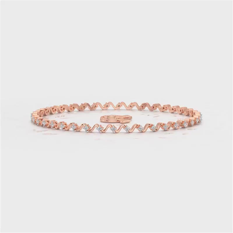 Starry Silver Bangles - Rose Gold Video