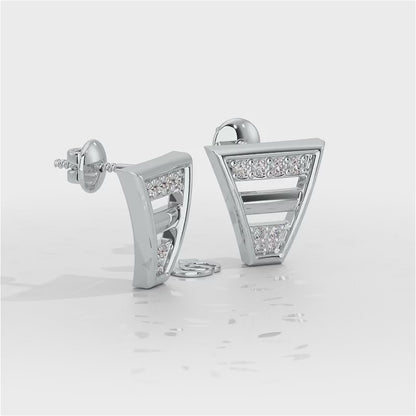 Twinkling Temptations Silver Earrings - White Gold Video