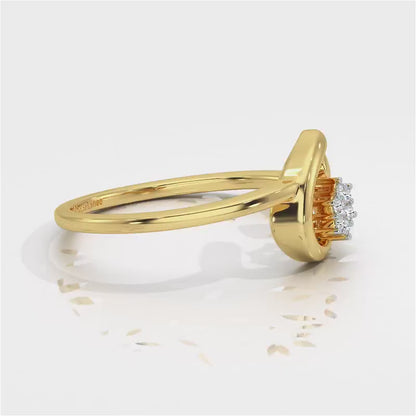 Flora C Silver Ring - Yellow Gold Video