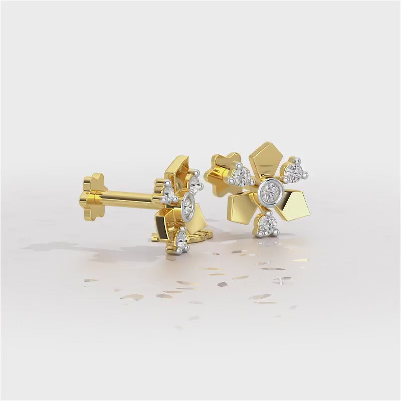 Epitome Silver Earrings - Yellow Gold Video