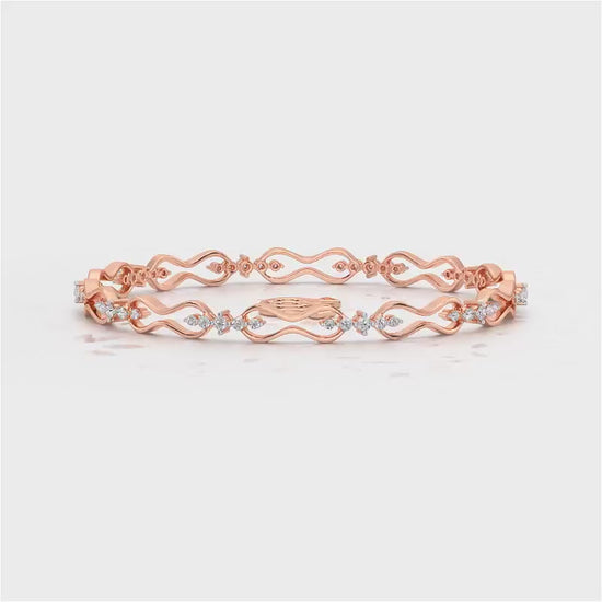 Captivating Silver Bangles - Rose Gold Video