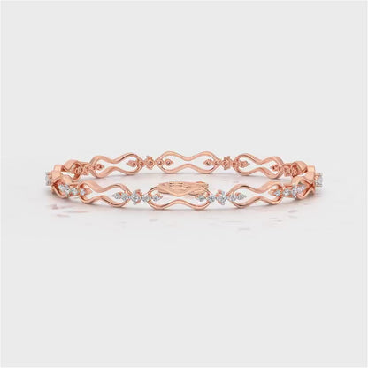 Captivating Silver Bangles - Rose Gold Video
