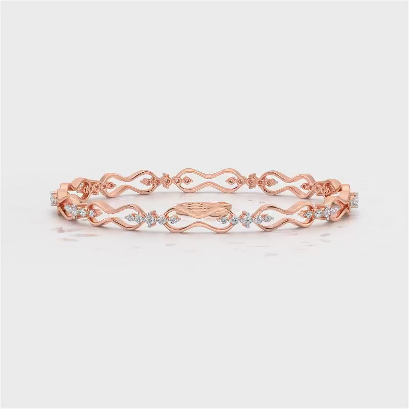 Captivating Silver Bangles - Rose Gold Video