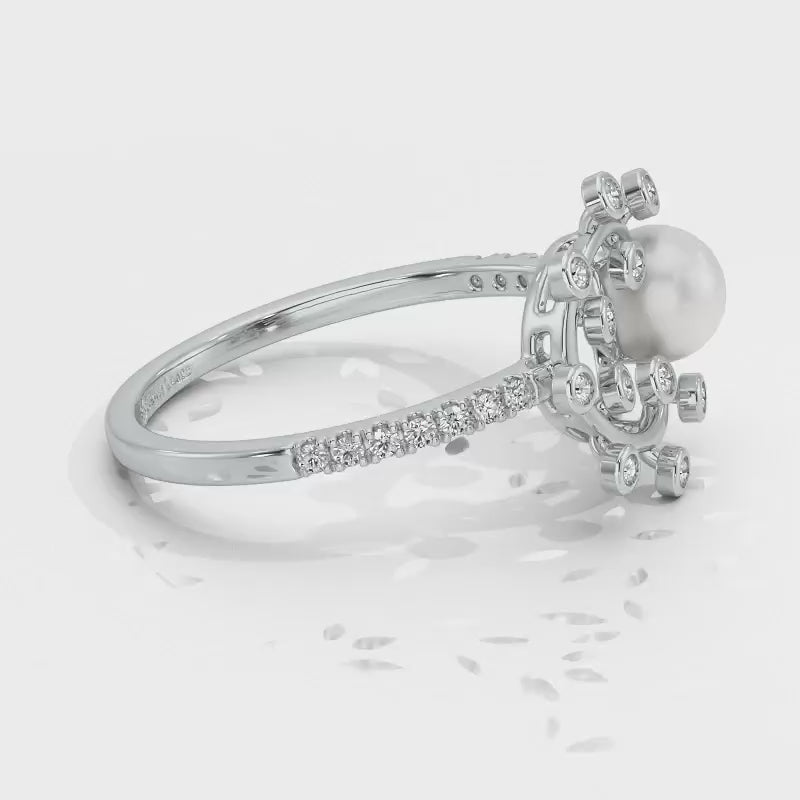 Shinwise Silver Pearl Ring - White Gold Video