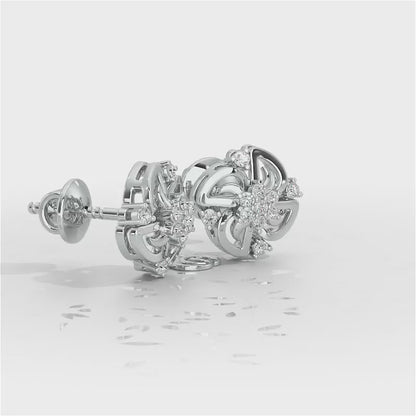 Clifford Glow Silver Earrings - White Gold Video