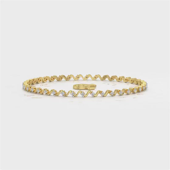 Starry Silver Bangles - Yellow Gold Video
