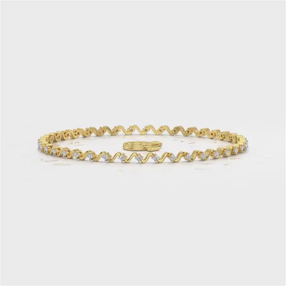 Starry Silver Bangles - Yellow Gold Video