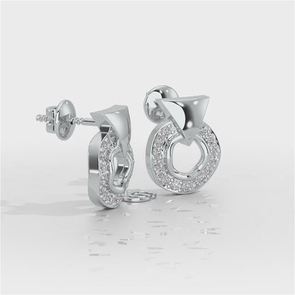 Galactic Halo Silver Earrings - White Gold Video