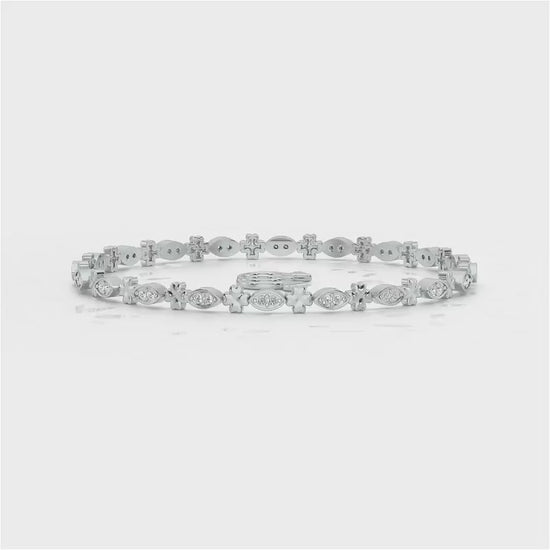 Classy Silver Bangles - White Gold Video