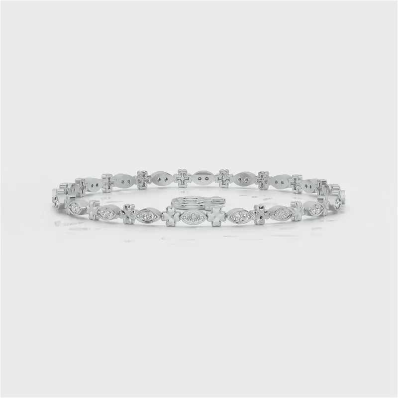 Classy Silver Bangles - White Gold Video