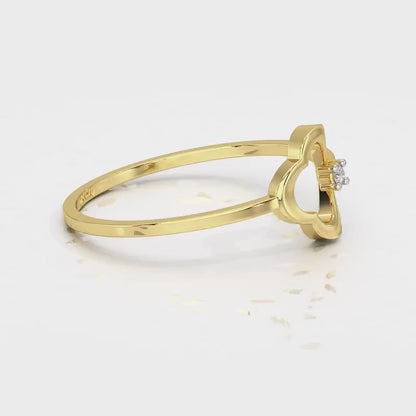 Clouding Silver Ring - Yellow Gold Video