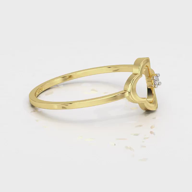 Clouding Silver Ring - Yellow Gold Video