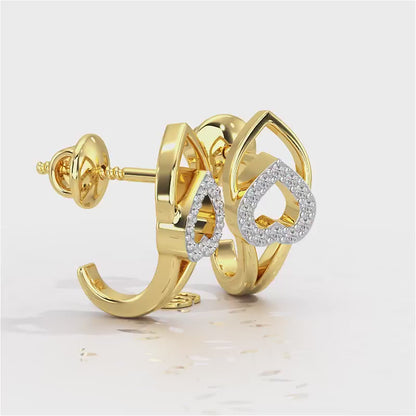 Inverted Core Silver Bali Earrings - Yellow Gold Video