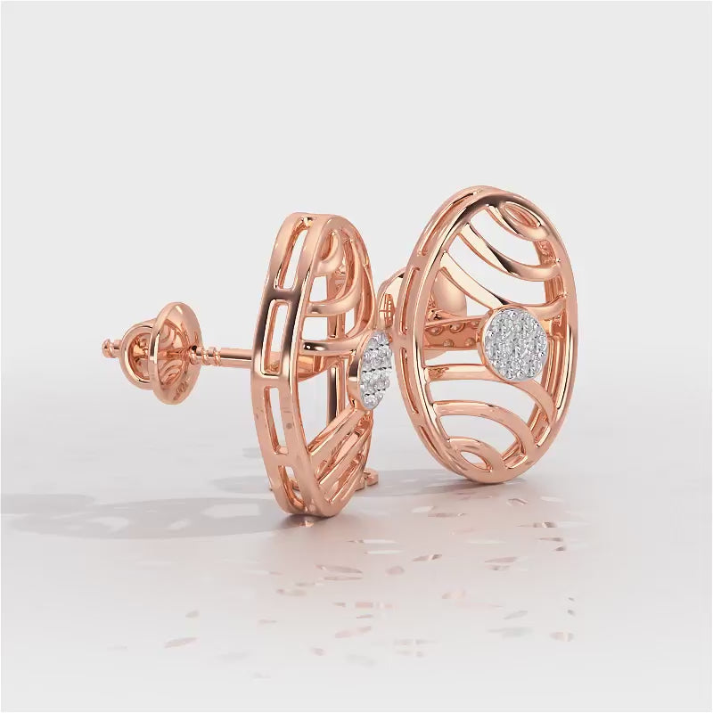 Pure Light Silver Earrings - Rose Gold Video