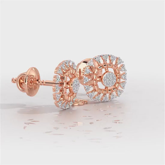 Surreal Vision Silver Earrings - Rose Gold Video