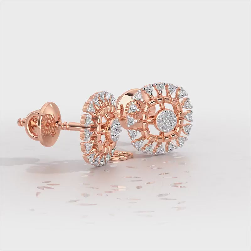 Surreal Vision Silver Earrings - Rose Gold Video