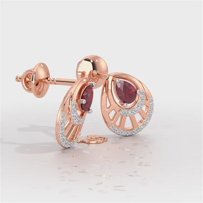 Adele Drop Silver Earrings - Rose Gold Video