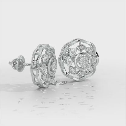 Beau Bloom Silver Earrings - White Gold Video