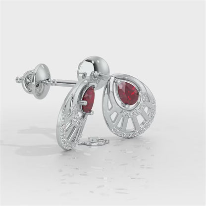 Adele Drop Silver Earrings - White Gold Video