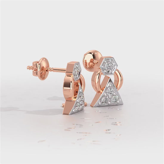 Twinkle Toes Silver Earrings - Rose Gold Video
