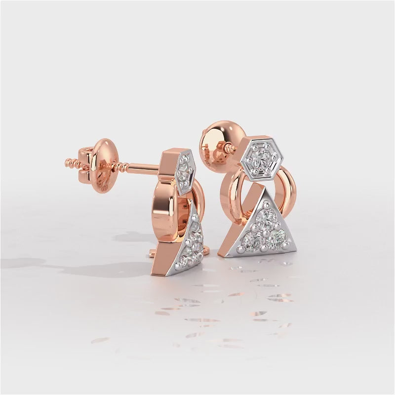 Twinkle Toes Silver Earrings - Rose Gold Video