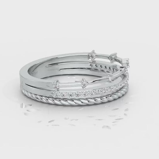 La-vish Silver Ring - White Gold Video