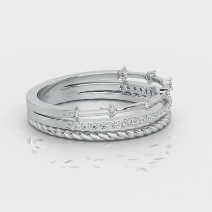 La-vish Silver Ring - White Gold Video