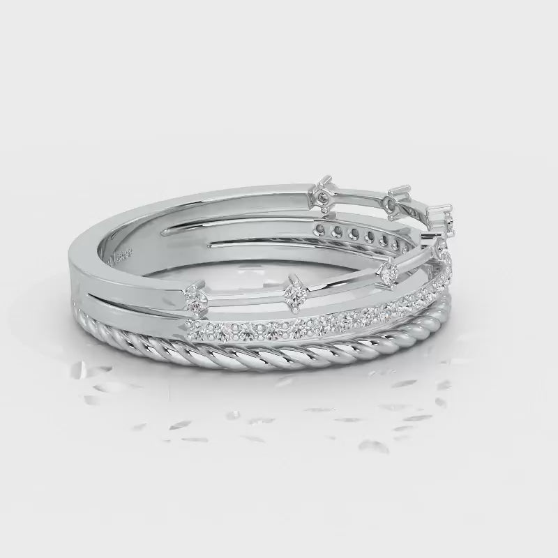 La-vish Silver Ring - White Gold Video