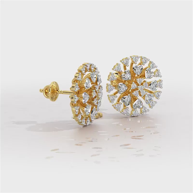 Gilded Grace Silver Earrings - Yellow Gold Video