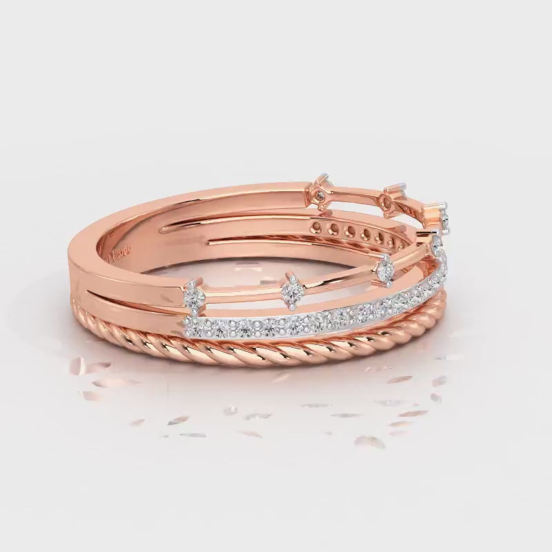 La-vish Silver Ring - Rose Gold Video