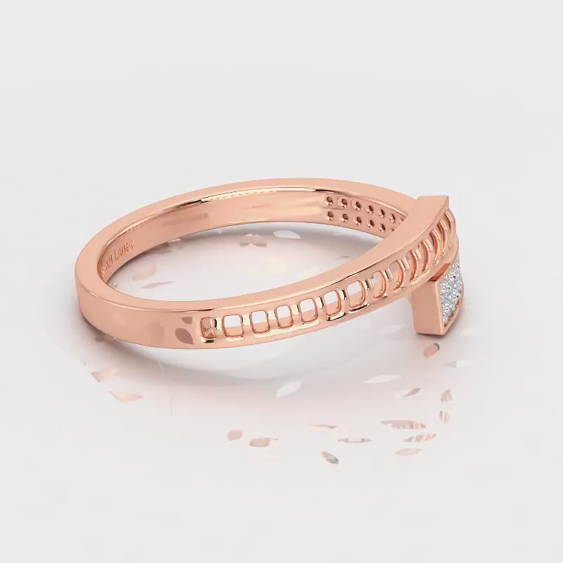 Hugsy Silver Ring - Rose Gold Video