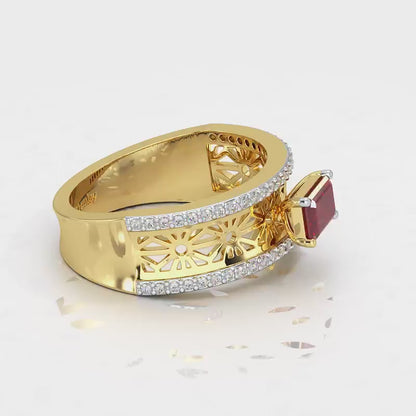 Panache Silver Ring - Yellow Gold Video