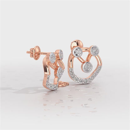 Celestia Silver Earrings - Rose Gold Video
