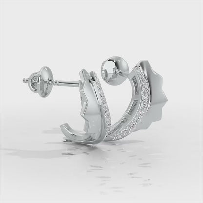 Glorious Glamour Silver Stud Earrings - White Gold Video