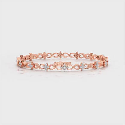 Blooming Flower Bangles - Rose Gold Video