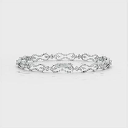 Captivating Silver Bangles - White Gold Video