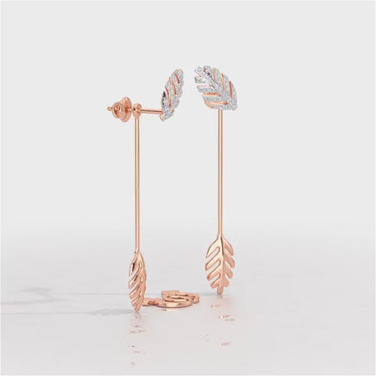 Regal Resplendence Silver Drop Earrings - Rose Gold Video