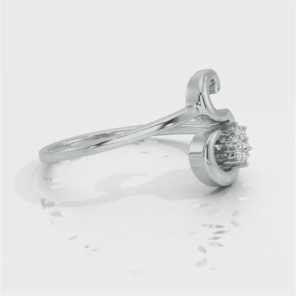 Flora S Silver Ring - White Gold Video