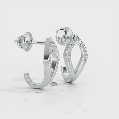 Dew Drips Silver Bali Earrings - White Gold Video